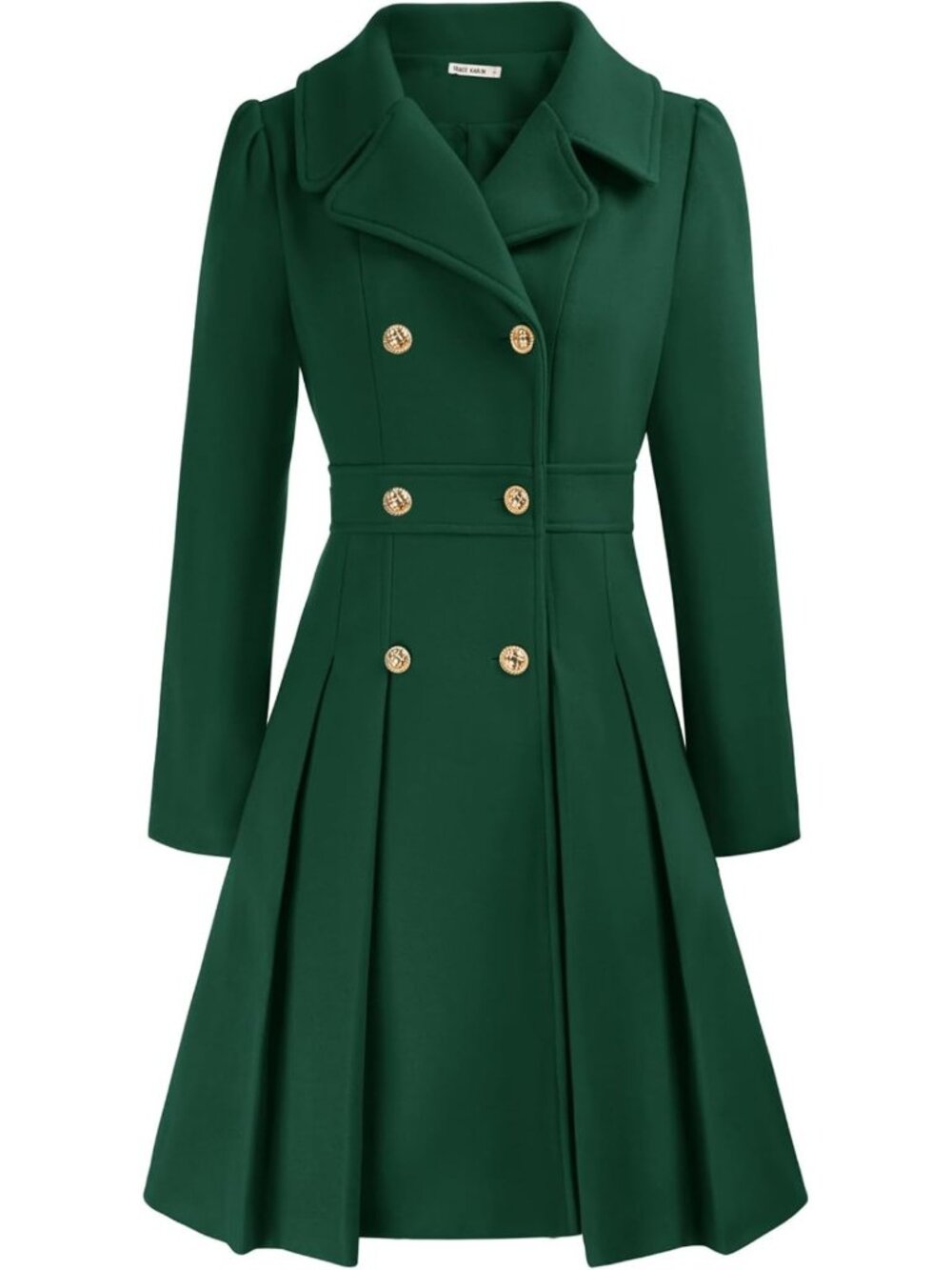 Chic Women's Double Breasted Trench Coat with Pockets, A-Line Pea Coat (S-2XL)